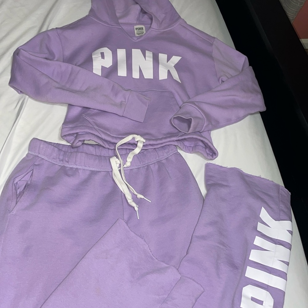 VS Pink Sweatsuit Set